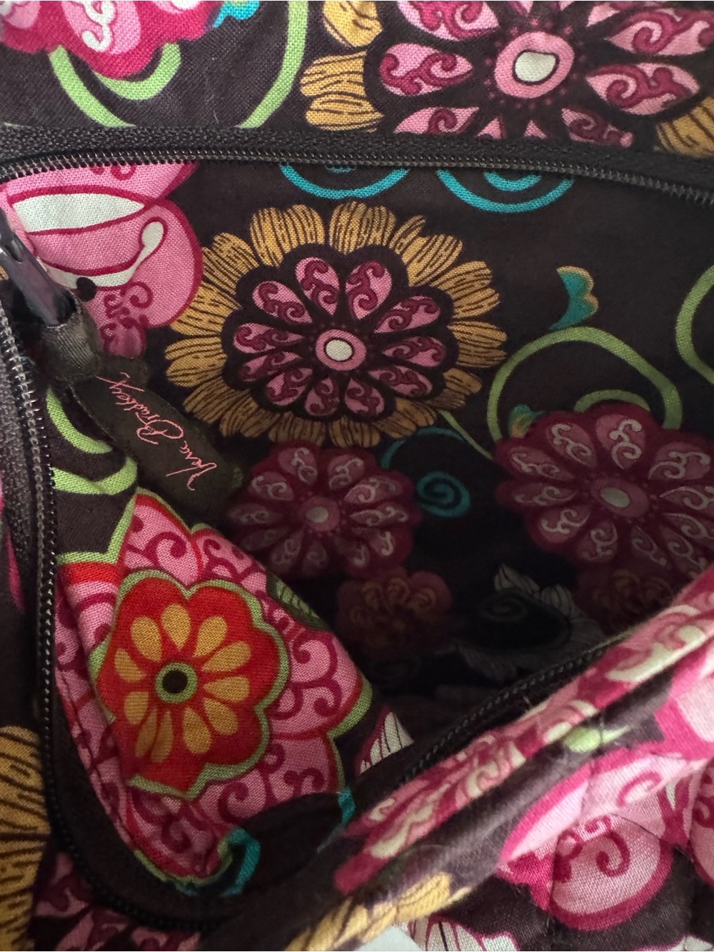Vera Bradley Mod Floral Pink Quilted Crossbody Bag - Retired Pattern 2007 - Picture 5 of 5